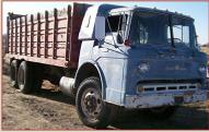 1965 Ford C-950 Custom Cab Super Duty Model C956 COF Cab-Over-Body Hoist Stake Bed Truck For Sale $5,000 right front view