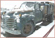 1949 Chevrolet Series 6400 2 ton Hoist Box Dump Truck left front view