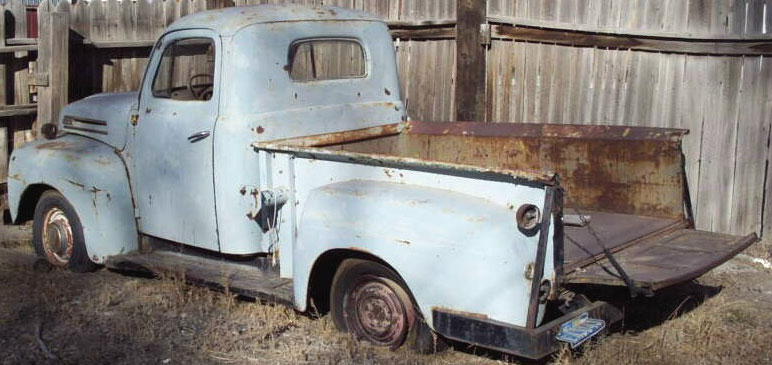 1949 Ford F1 1 2 Ton Pickup Truck left rear view