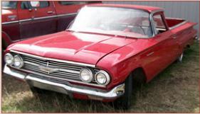 Go to 1960 Chevrolet El Camino car pickup with 283 V-8 and 4 speed floor shift for sale $8,500