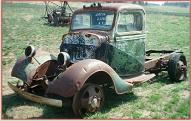 1936 Ford 1 1/2 ton truck with 2 speed Eation differential left front view