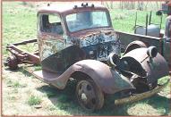1936 Ford 1 1/2 ton truck with 2 speed Eation differential right front view