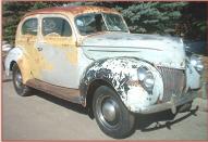 1939 Ford DeLuxe Model 91A 2 Door Fastback Sedan For Sale right front view