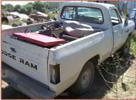 1982 Dodge 150 Custom Power Ram 1/2 Ton Sweptline 4X4 Pickup Truck For Sale $4,000 right rear view