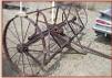 Vintage Montana farm and ranch implement large wheeled horse-drawn grain drill no boxes or feed yard art for sale $1,000