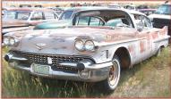 1958 Cadillac Series 62 4 door hardtop left front view for sale $3,000