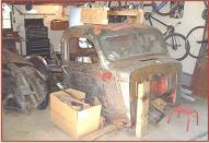 1940 Chevy Model KC 1/2 ton pickup truck after dismantling right front view