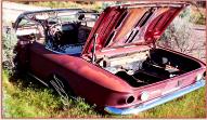 1963 Chevy Corvair 900 Series Monza convertible left rear view
