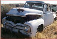 1955 Ford F-100 Custom Cab 1/2 Ton Stepside Pickup Truck For Sale $5,500 left front view