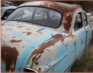 1950 Ford Custom Deluxe V-8 Two Door Sedan Blue For Sale $1,750 right rear view