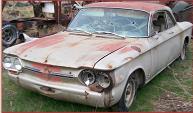 1962 Chevrolet Corvair Monza Series 900 Spyder 2 Door Club Coupe For Sale $2,800 left front coupe view