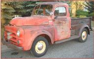 1952 Dodge Series B-3-B 1/2 ton Job-Rated 5 Window Pickup Truck Red For Sale $3,000 left front view