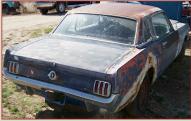 1965 Ford Mustang 2 Door hardtop 289 V-8/Auto For Sale $7.000 right rear view