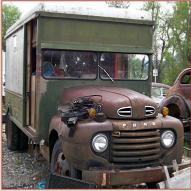 1950 Ford F-5 Two Ton Railway Express Delivery Truck For Sale $2,500 right front view