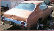 1971 Oldsmobile Cutlass 2 Door Holiday Hardtop For Sale $5,500 right rear view