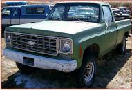 1975 Chevrolet C-10 1/2 Ton Custom Deluxe 4X4 Pickup Truck For Sale $2,500 left front view