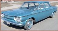 1961 Chevrolet Corvair Deluxe Series 700 4 Door Sedan left front view