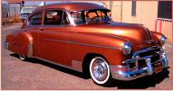1950 Chevrolet Fleetline Deluxe 2 Door Fastback Sedan right front view