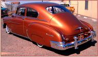 1950 Chevrolet Fleetline Deluxe 2 Door Fastback Sedan left rear view