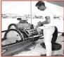 Don Johnson changing plugs before the 1963 B record run