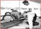 Don Johnson changing plugs in the blown hemi