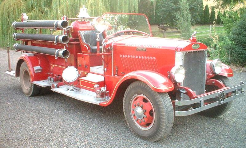 1933 Mack Open Cab Gas Pumper Fire Engine For Sale