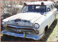 1952 Ford Customline V-8 4 Door Station Wagon Commercial Ambulance For Sale left front view