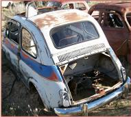 1959 Fiat 500 Nuova 2 Door Mini Car Coupe For Sale $5,000 left rear view