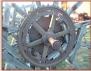 1920's Missouri River Stern Wheeler Montana Ferry Boat Paddle For Sale drive sprocket view