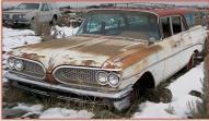 1959 Pontiac Catalina Safari 9 Passenger Station Wagon For Sale $6,500 left front view