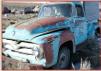 1955 Ford F-100 1/2 ton pickup truck with homemade camper shell for sale $6,000