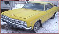 1966 Chevrolet Impala 2 Door Hardtop Yellow For Sale $4,500 left front view