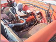 1967 Chevy Series C-30 one ton commercial flatbed farm truck left front motor view